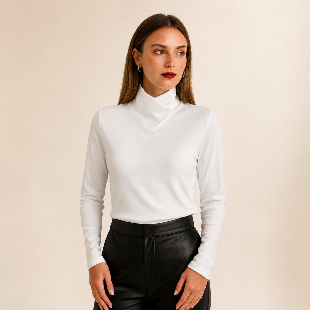 Valentina™ - Elegante Jersey de Cuello Alto