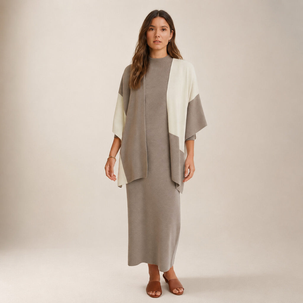 Mireia | Conjunto Lena de Cárdigan y Vestido de Punto