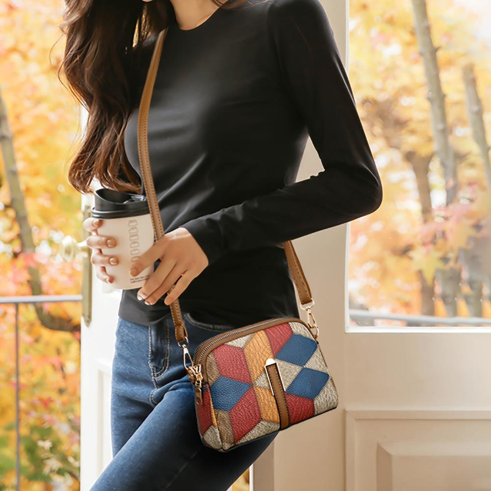 Luna | Bolso bandolera mini en patchwork