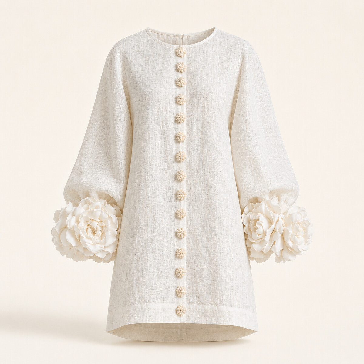 Henrietta™ Vestido corto con botones frontales y estampado floral