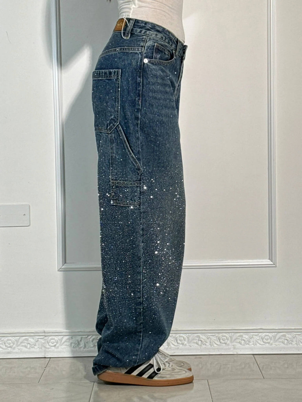 Esther | Pantalón vaquero brillante