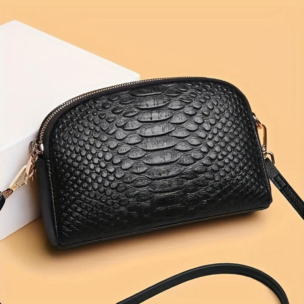 Isabella | Mini bolso cruzado en simil cocodrilo