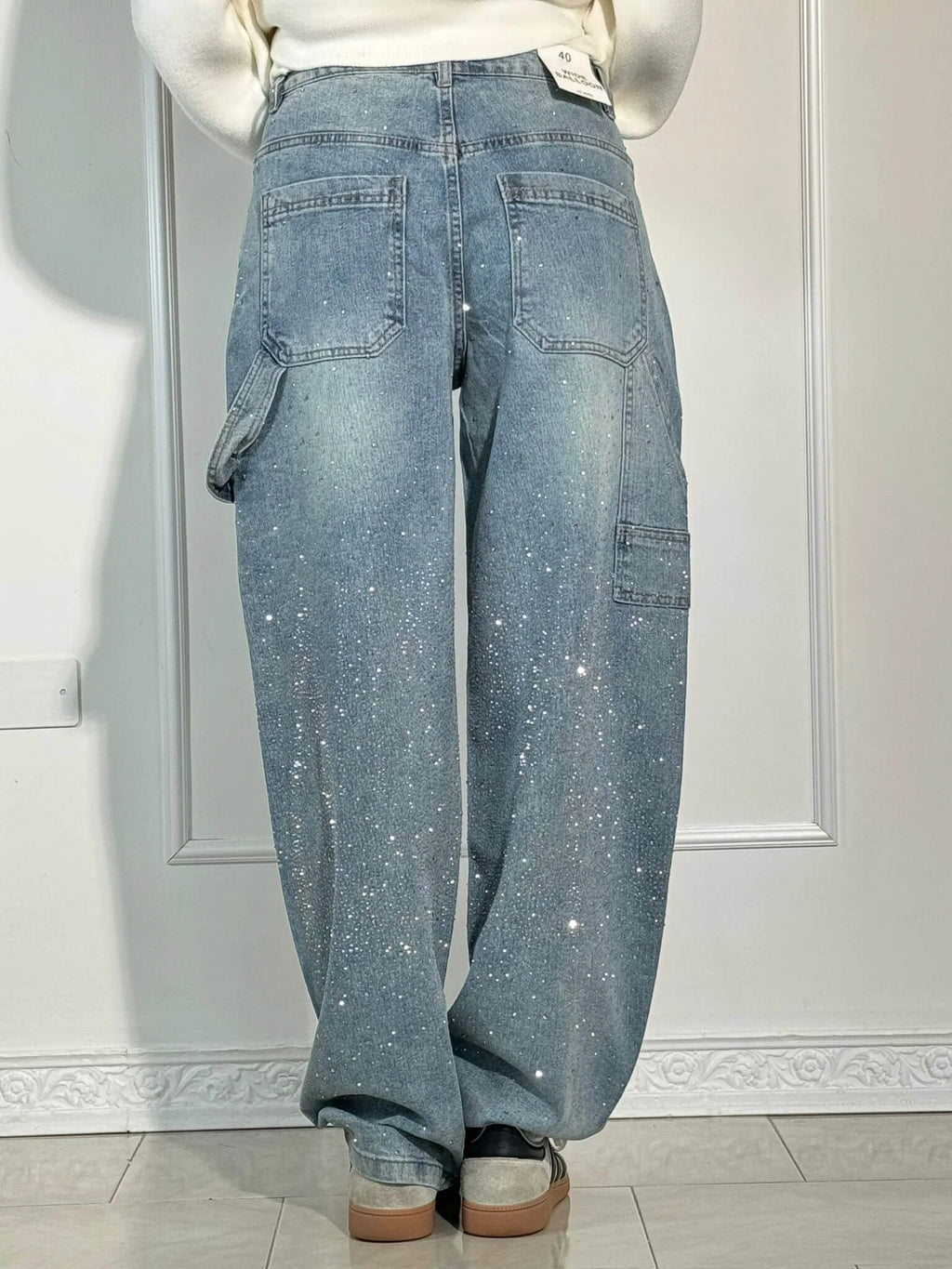 Esther | Pantalón vaquero brillante