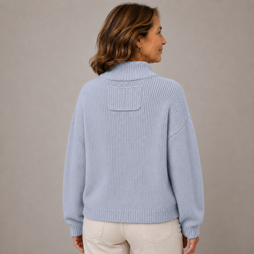 Augusta™ Cárdigan con botones y cuello alto