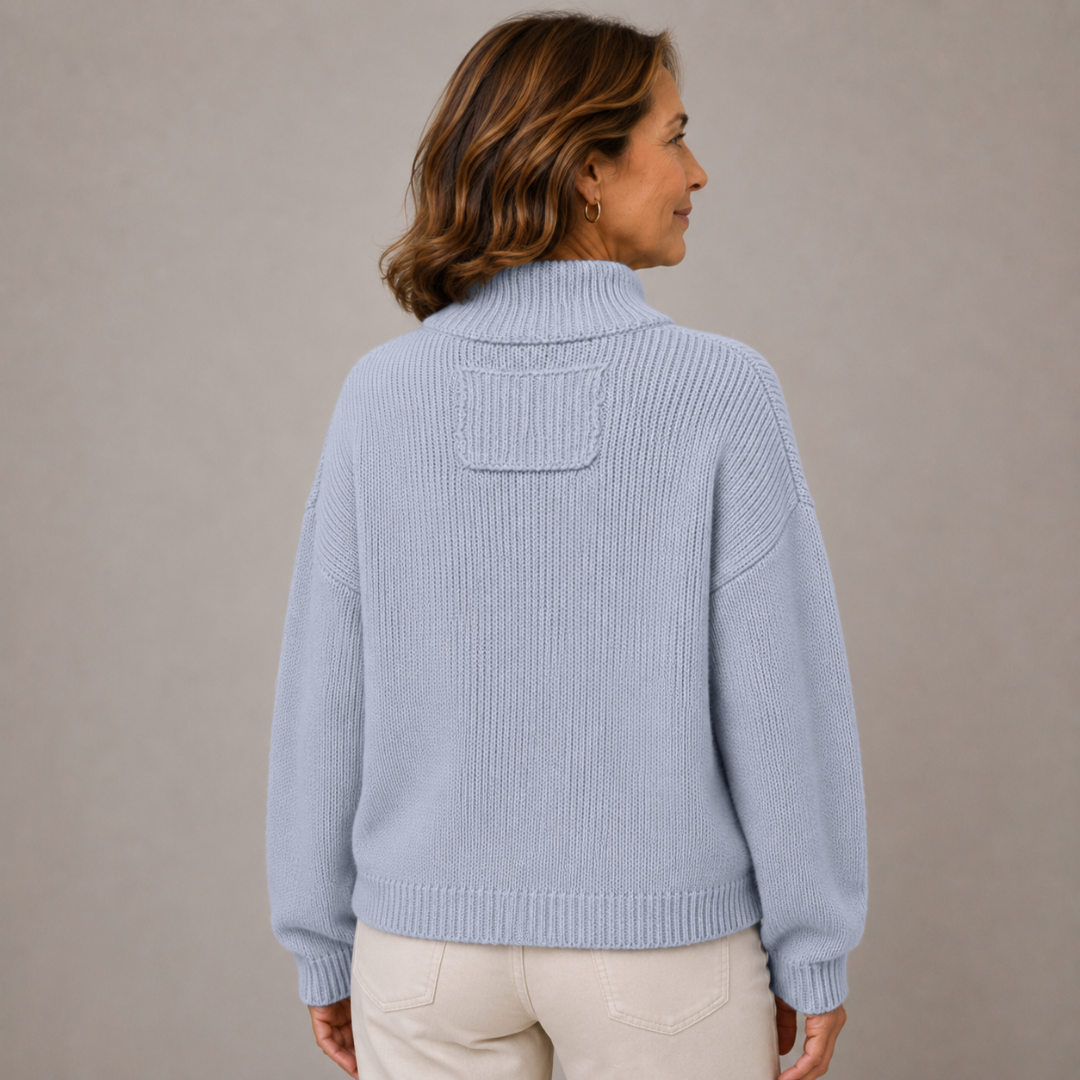 Augusta™ Cárdigan con botones y cuello alto